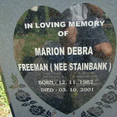 FREEMAN Marion Debra nee STAINBANK 1962-2001