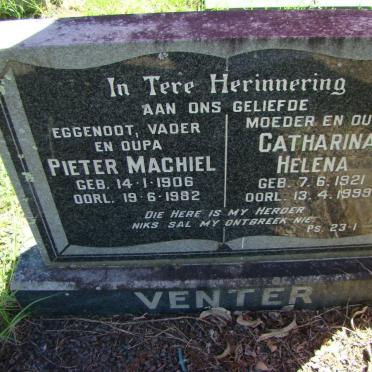 VENTER Pieter Machiel 1906-1982 &amp; Catharina Helena 1921-1999