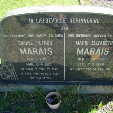 MARAIS Charel Petrus 1911-1979 &amp; Marie Elizabeth 1920-2003