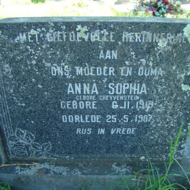 PRETORIUS Anna Sophia nee GREYVENSTEIN 191?-1987
