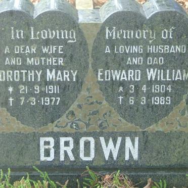 BROWN Edward William 1904-1989 &amp; Dorothy Mary 1911-1977