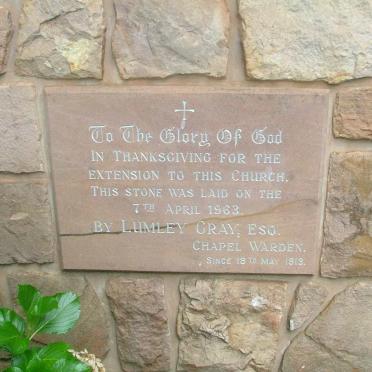 1. Plaque on Chapel in Highflats