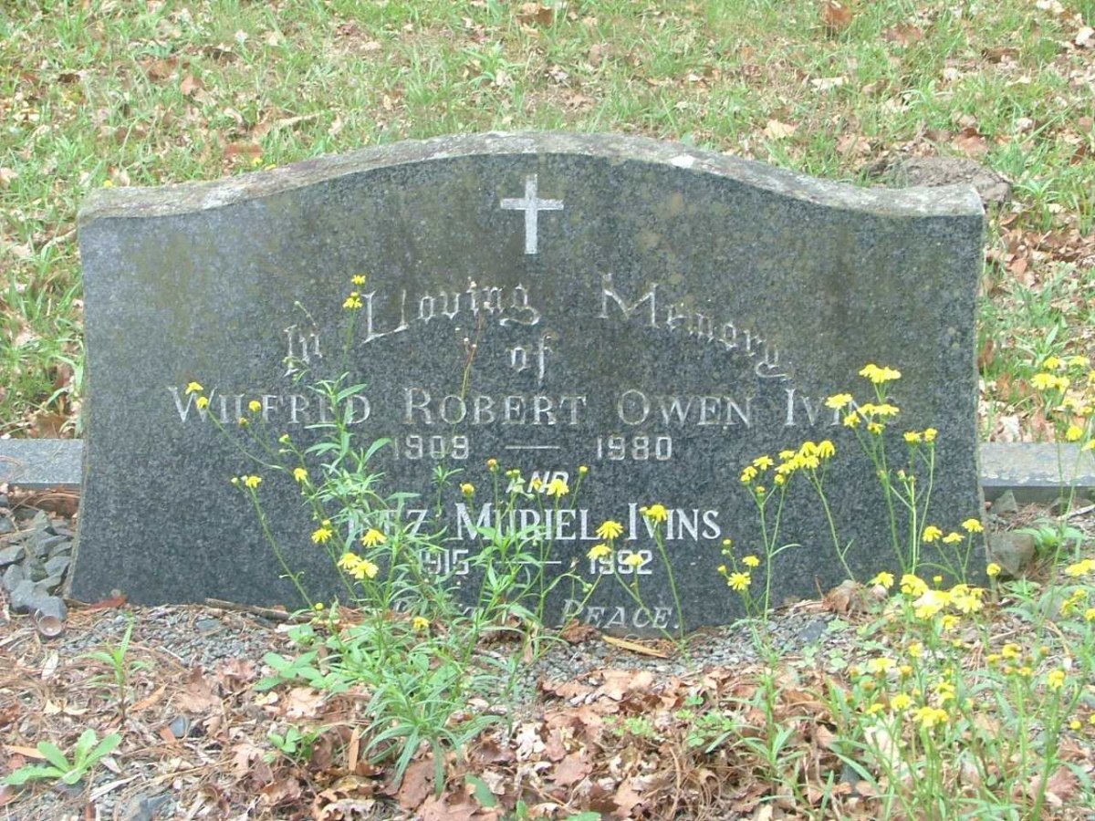 IVINS Wilfred Robert Owen 1909-1980 &amp;  Imiz Muriel 1915-1992