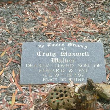 WALKER Craig Maxwell 1959-1997