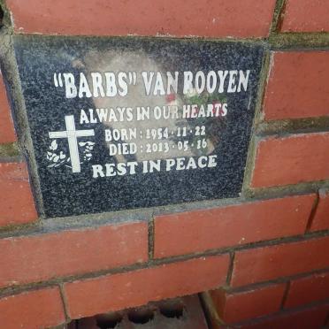 ROOYEN Barbs, van 1954-2013