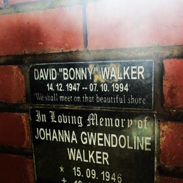 WALKER David 1947-1994 &amp; Johanna Gwendoline 1946-2015