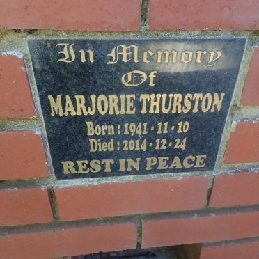 THURSTON Marjorie 1941-2014