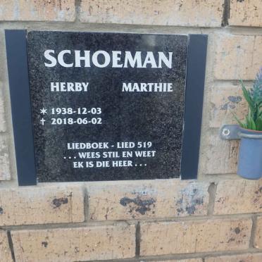 SCHOEMAN Herby 1938-2018 &amp; Marthie