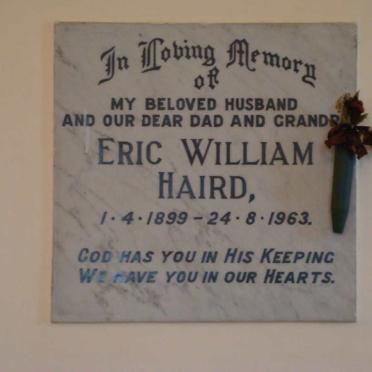 HAIRD Eric William 1899-1963