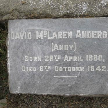 ANDERSON David McLaren 1880-1942