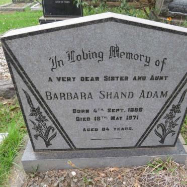 ADAM Barbara Shand 1886-1971