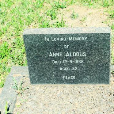 ALDOUS Anne -1965