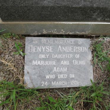 ANDERSON Denyse nee ADAM -1991