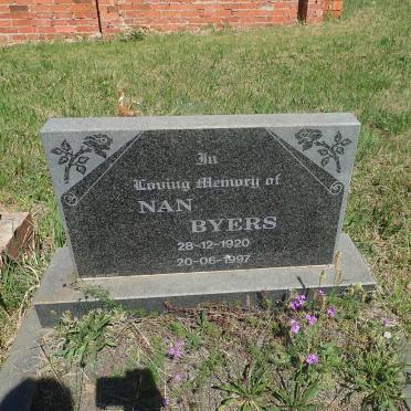BYERS Nan 1920-1997