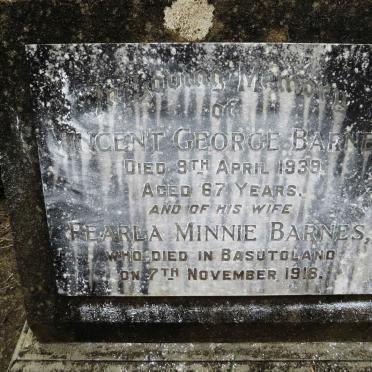 BARNES Vincent George -1939 &amp; Pearla Minnie -1918