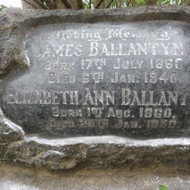 BALLANTYNE James 1860-1940 &amp; Elizabeth Ann 1860-1950