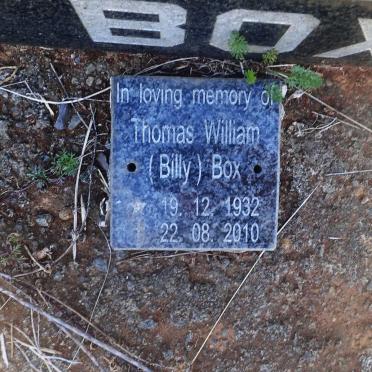BOX Thomas William 1932-2010
