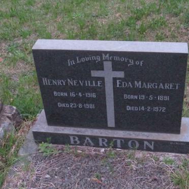 BARTON Eda Margaret 1891-1972 :: BARTON Henry Neville 1916-1981