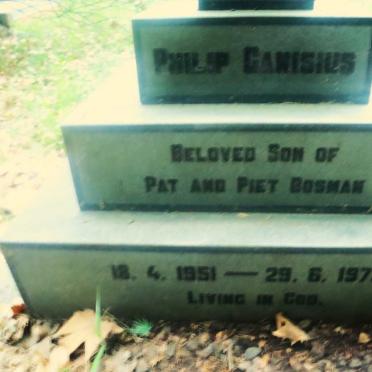 BOSMAN Philip Canisius 1951-1973