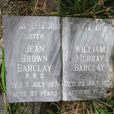 BARCLAY William Murray -1974 &amp; Jean Brown -1974