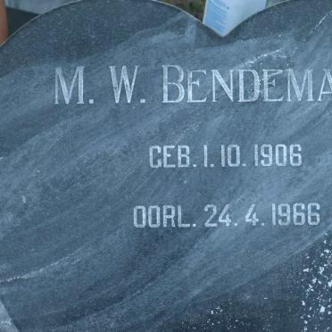 BENDEMANN M.W. 1906-1966