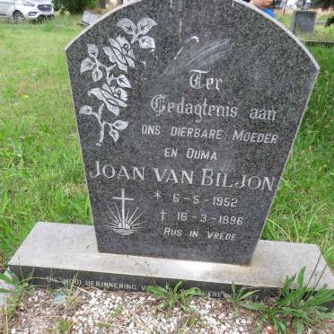 BILJON Joan, van 1952-1996