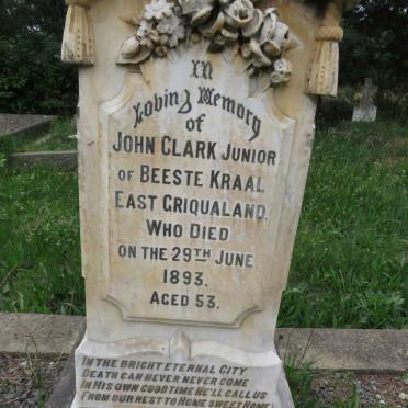 CLARKE John -1893