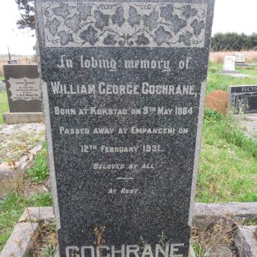 COCHRANE William George 1884-1931