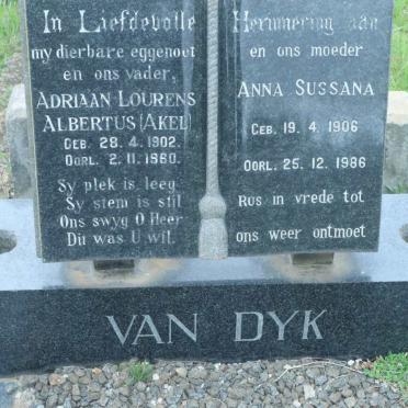 DYK Adriaan Lourens Albertus, van 1902-1960 &amp; Anna Sussana 1906-1986