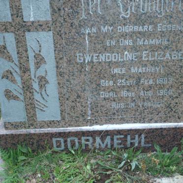 DORMEHL Gwendoline Elizabeth nee MATHEY 1903-1960