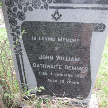 DEMMER John William Oathwaite -1963