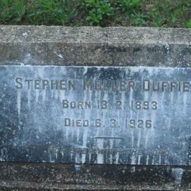 DUFFIELD Stephen Muller 1893-1926
