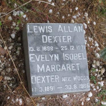 DEXTER Lewis Allan 1898-1971 &amp; Evelyn Isobel Margaret WOODS 1891-1966