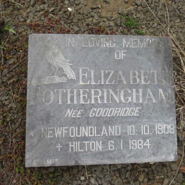 FOTHERINGHAM Elizabeth nee GOODRIDGE 1908-1984