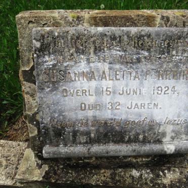 FERREIRA Susanna Aletta -1924