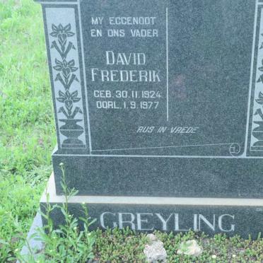 GREYLING David Frederik 1924-1977