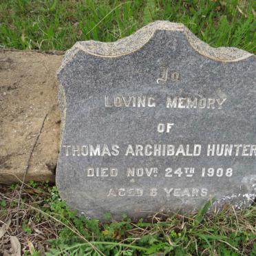 HUNTER Thomas Archibald -1908