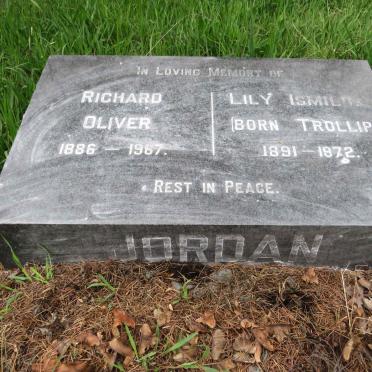 JORDAN Richard Oliver 1886-1967 &amp; Lily Ismilda TROLLIP 1891-1972