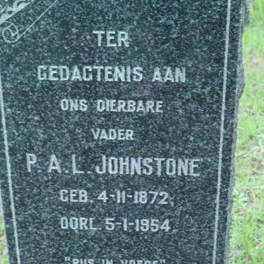 JOHNSTONE P.A.L. 1872-1954