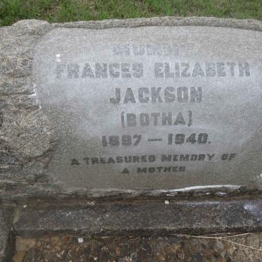 JACKSON Frances Elizabeth nee BOTHA 1897-1940