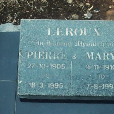 LEROUX Pierre 1905-1995 &amp; Mary 1910-1991