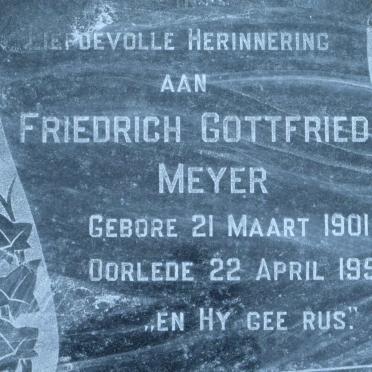 MEYER Friedrich Gottfried 1901-1959