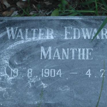 MANTHE Walter Edward 1904-1982