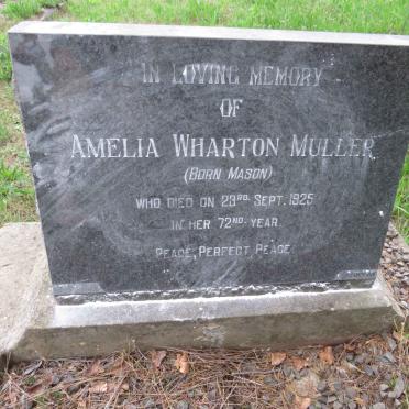 MULLER Amelia Wharton nee MASON -1925