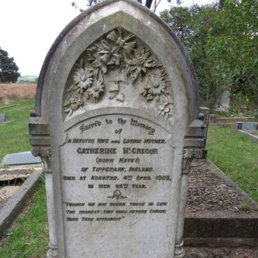 McGREGOR Catherine nee HAYES -1902