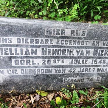 NIEKERK Gielliam Hendrik, van -1948