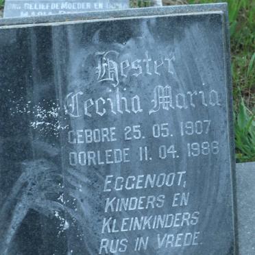 NIEKERK Hester Cecilia Maria, van 1907-1986