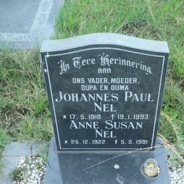 NEL Johannes Paul 1918-1993 &amp; Anne Susan 1922-1991