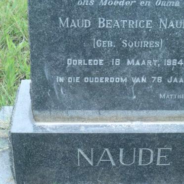 NAUDE Maud Beatrice nee SQUIRES -1964