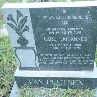 PLETZEN Carl Johannes, van 1908-1973